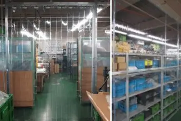 工場ビニールカーテン作業場の間仕切り