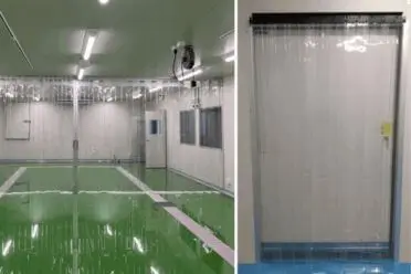 工場ビニールカーテンで冷蔵倉庫の冷気漏れ防止