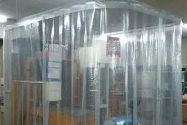 工場ビニールカーテン間仕切り寒さ対策の事例